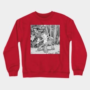 centaur boy and bird friend Crewneck Sweatshirt